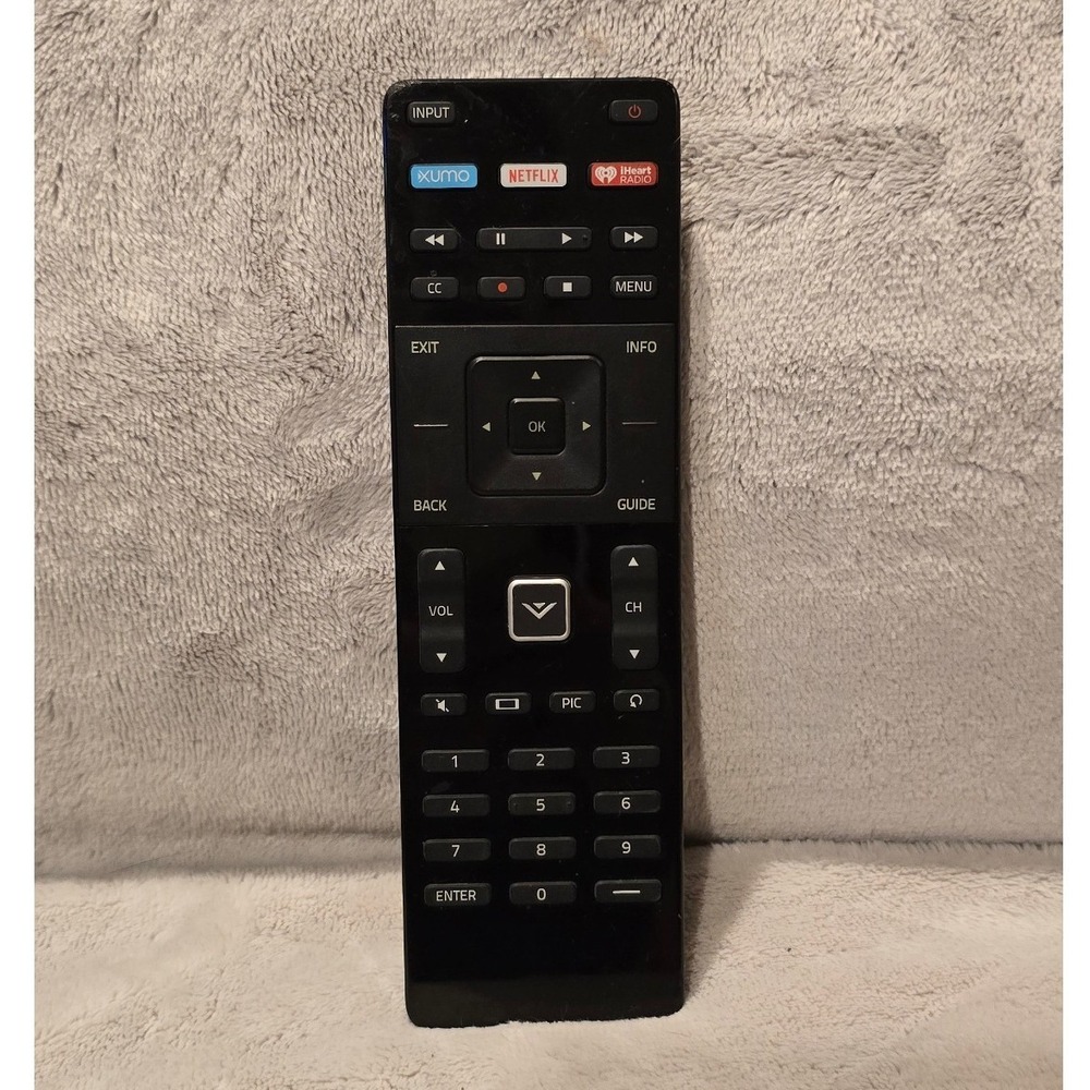 Vizio XRT122 Smart TV Remote Control Netflix Xumo iHeartRadio Black Replacement